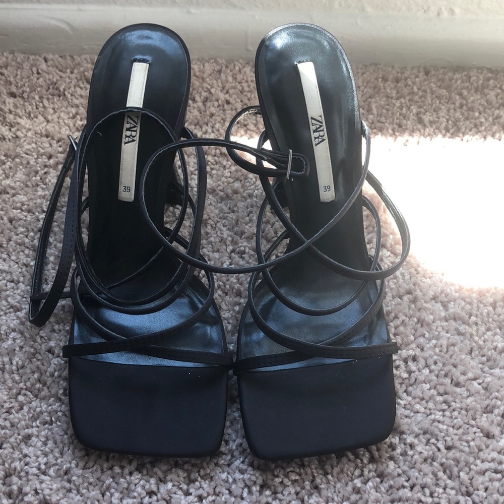 Zara strappy heels.